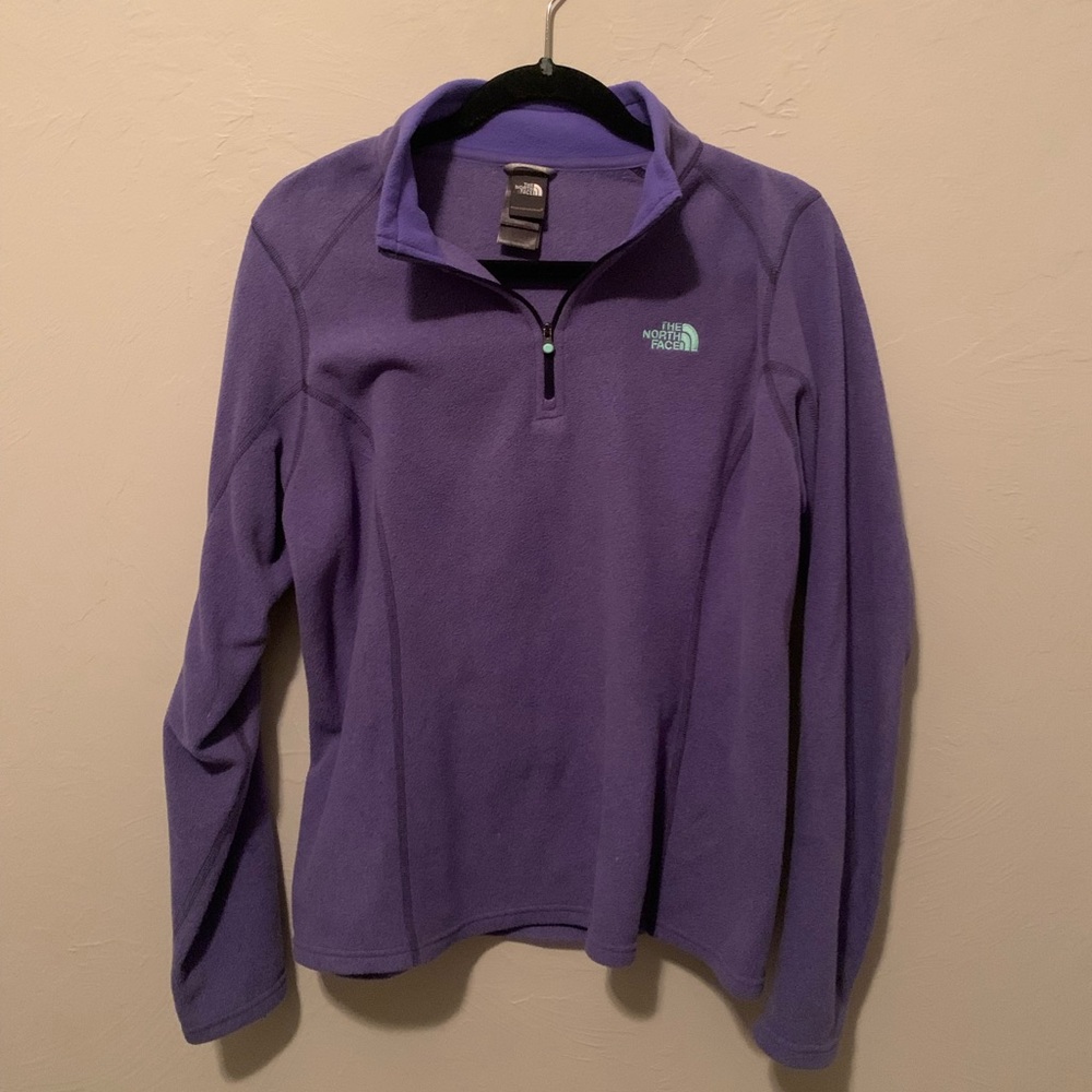 North Face purple half-zip pullover
